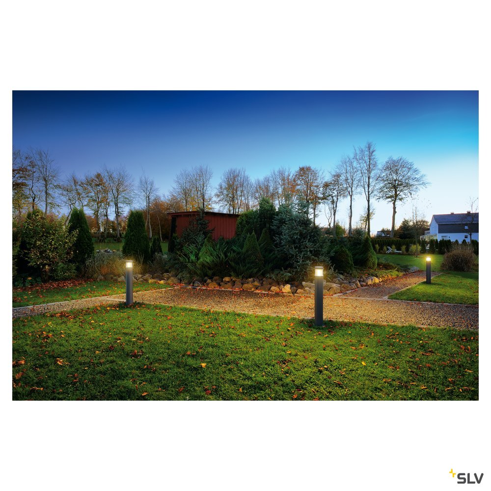 SLV F-POL Stehleuchte, rund, anthrazit, E27, max. 20W