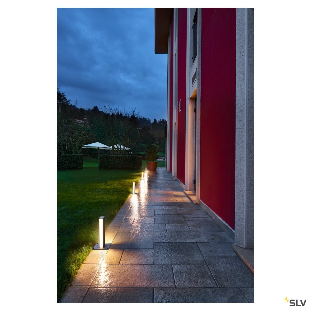 SLV H-POL, Wege- und Standleuchte, zweiflammig, LED, 3000K, anthrazit, L/B/H 16,5/16,5/36 cm