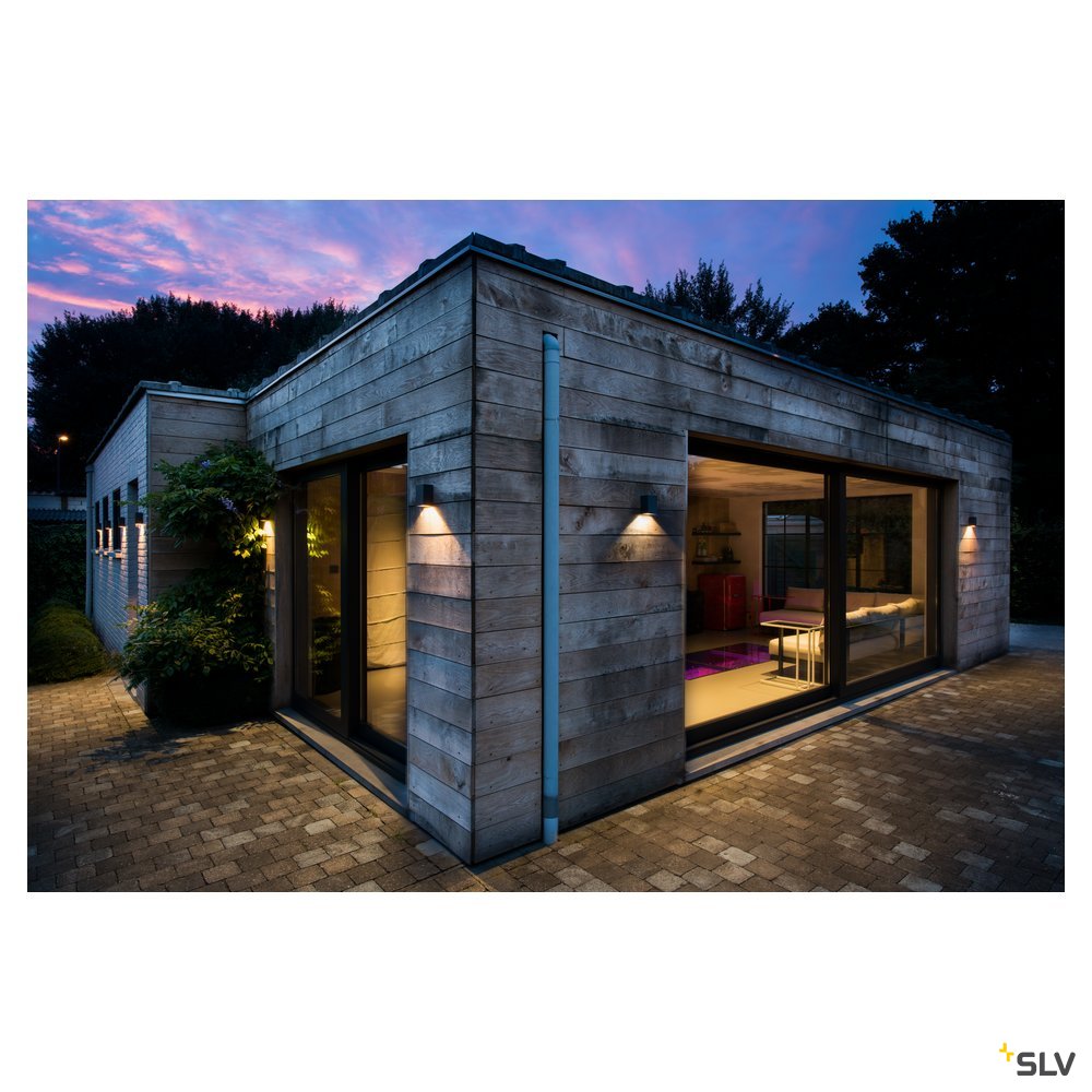 SLV QUAD XL 1 Wandleuchte, eckig, anthrazit, LED, 1x3,2W, 3000K,