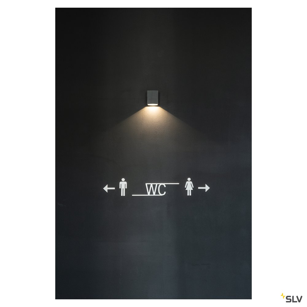 SLV QUAD XL 1 Wandleuchte, eckig, anthrazit, LED, 1x3,2W, 3000K,