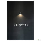 SLV QUAD XL 1 Wandleuchte, eckig, anthrazit, LED, 1x3,2W, 3000K,