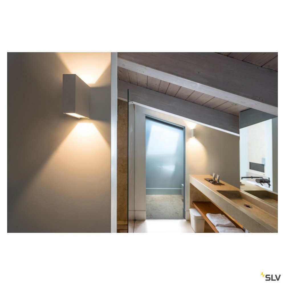 SLV QUAD XL 2 Wandleuchte, eckig, weiss, LED, 2x3,2W, 3000K, up-down