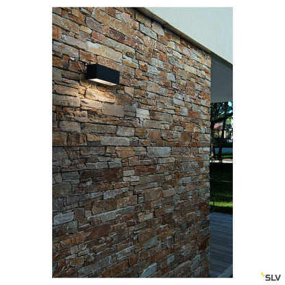 SLV BOX R7s Wandleuchte, eckig, antrazit, R7s, max. 80W, up-down