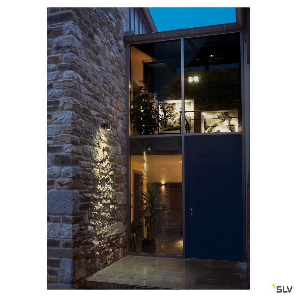 SLV GUNNSY WALL Wandleuchte, sandy anthracithe, 8W LED, 3000K