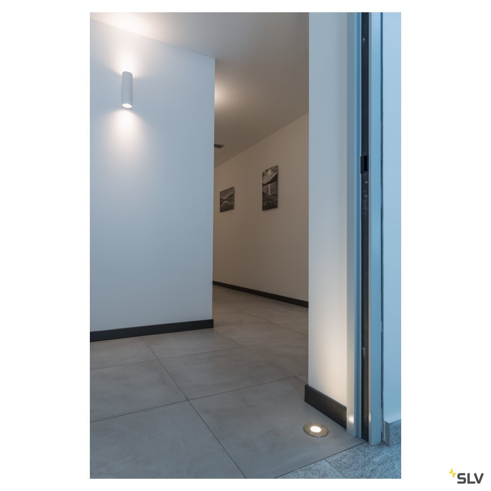 SLV DASAR LED LV Bodeneinbau- leuchte, rund, Edelstahl 316, 6W, 3000K, 12-25V, IP67