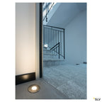SLV DASAR LED LV Bodeneinbau- leuchte, rund, Edelstahl 316, 6W, 3000K, 12-25V, IP67