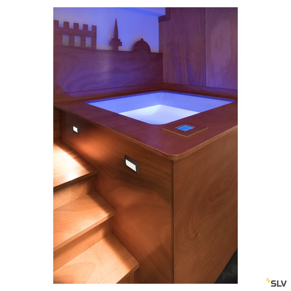 SLV DOWNUNDER OUT LED M Wand- einbauleuchte, anthrazit