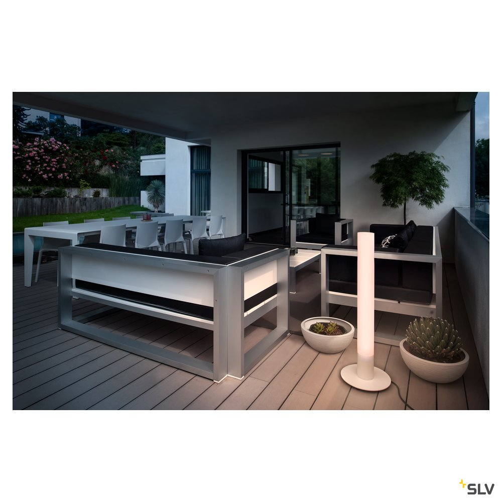 SLV LIGHT PIPE, Wege- und Standleuchte, LED, 2700K, weiß, Ø/H 10/90 cm
