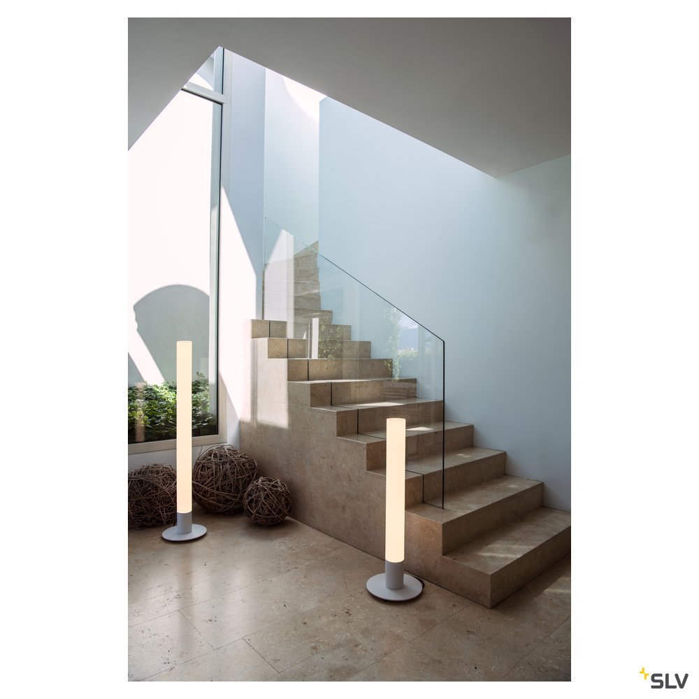 SLV LIGHT PIPE, Wege- und Standleuchte, LED, 2700K, weiß, Ø/H 10/90 cm