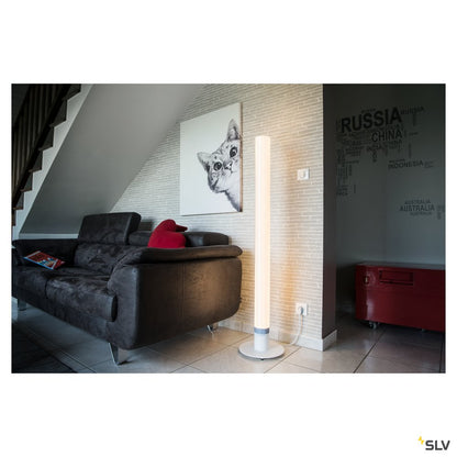 SLV MONTAGEPLATTE, Indoor, für LIGHT PIPE Wege- und Standleuchte, weiß, mit klarem Kabel