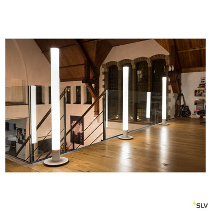 SLV MONTAGEPLATTE, Indoor, für LIGHT PIPE Wege- und Standleuchte, weiß, mit klarem Kabel