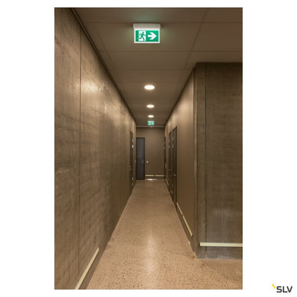SLV P-LIGHT Emergency Exit sign big ceiling/wall, white
