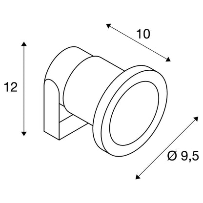 SLV NAUTILUS IP67, silbergrau, MR16, max. 35W